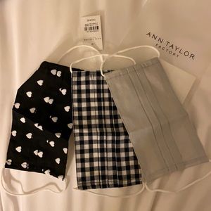 Ann Taylor mask set of 3 - NEW, UNUSED, WITH TAGS